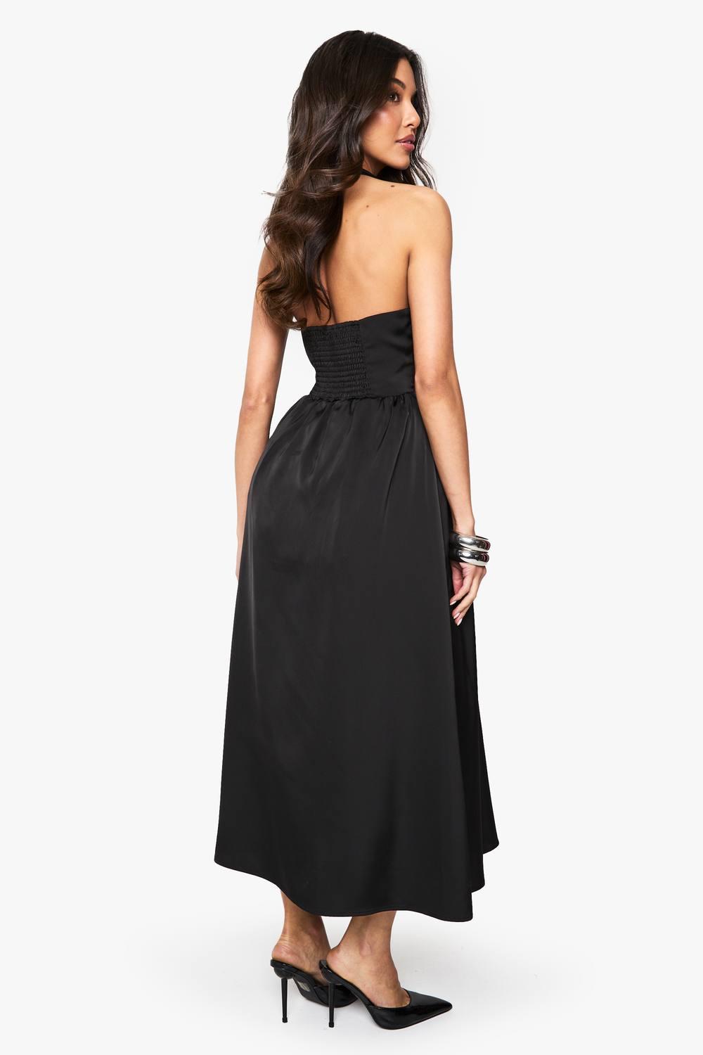 chinese dress ladies CurveWow Floral Milkmaid Midi Dress Black  Curvewow