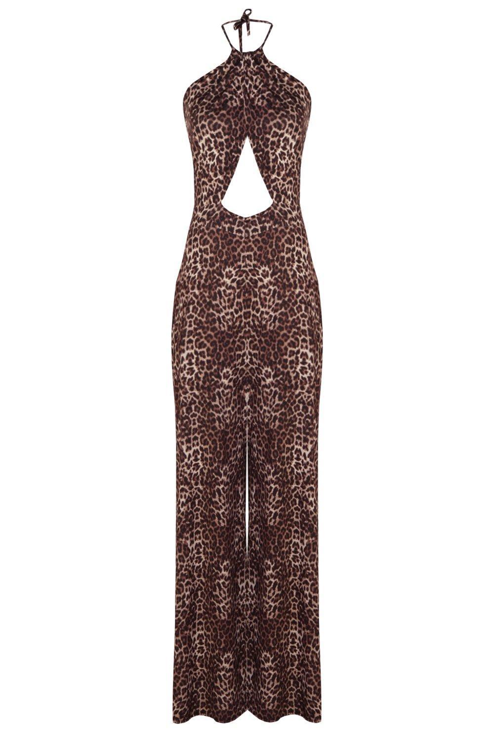 boohoo leopard print jumpsuit