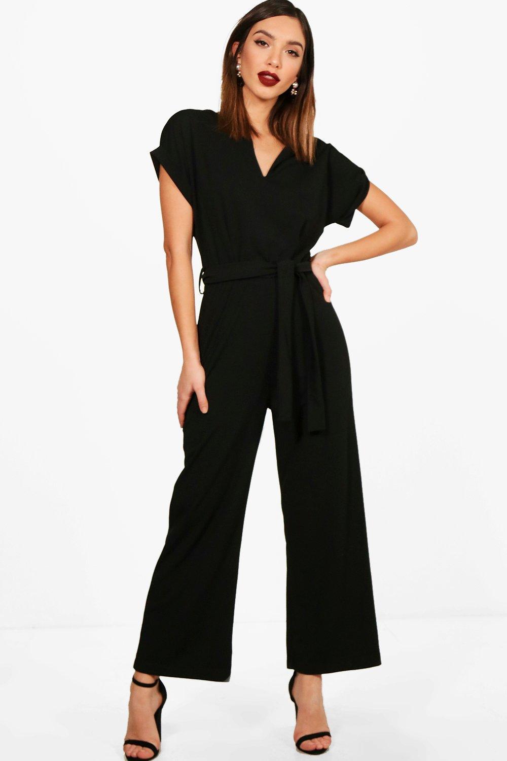 tailored wide leg jumpsuit