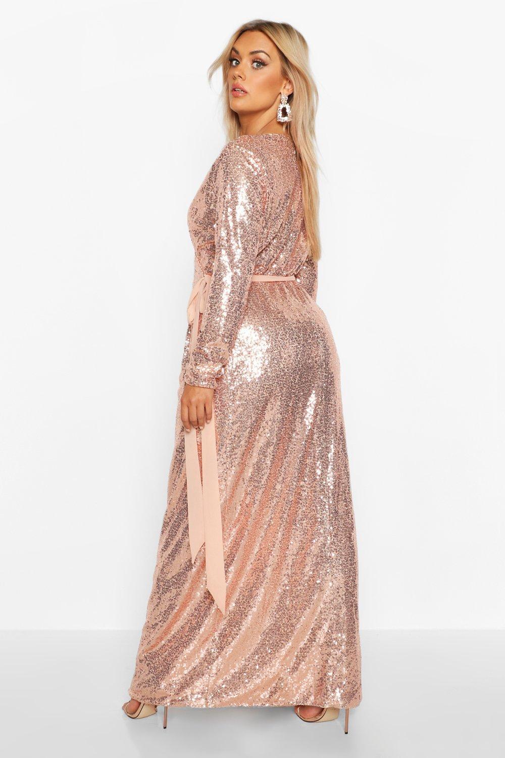 boohoo sequin maxi