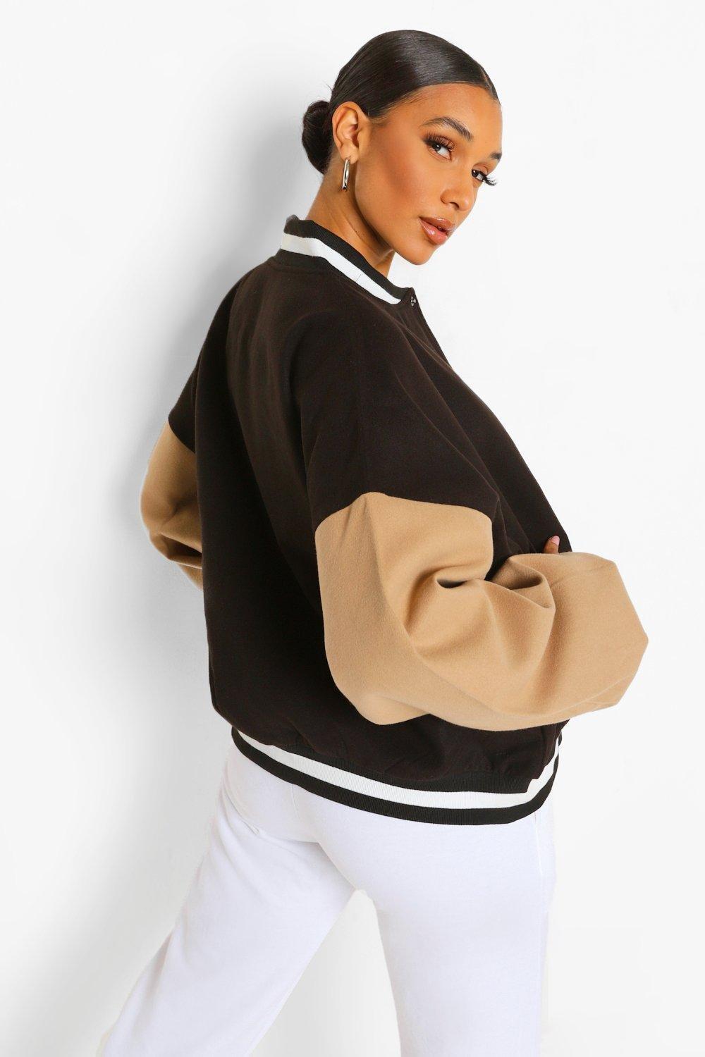 letterman jacket with flap