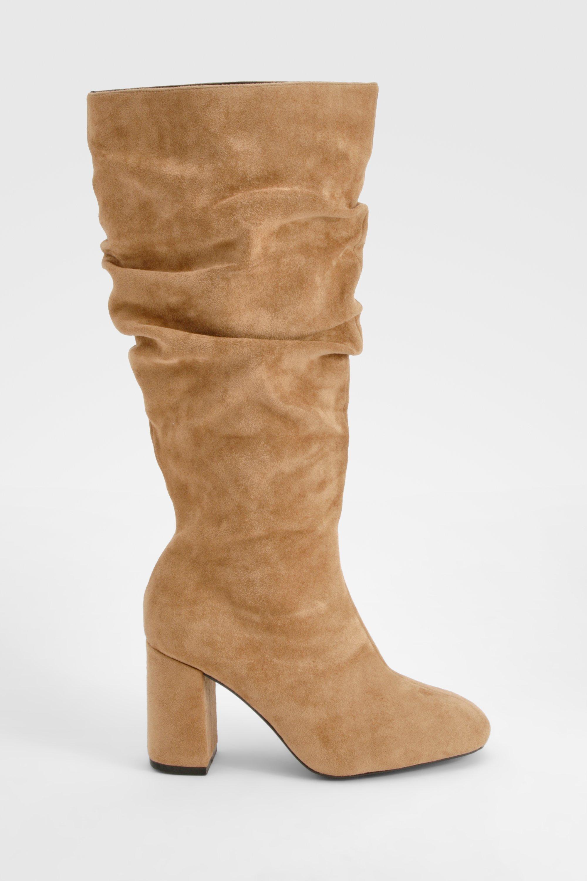 Block heel boots wide fit hotsell