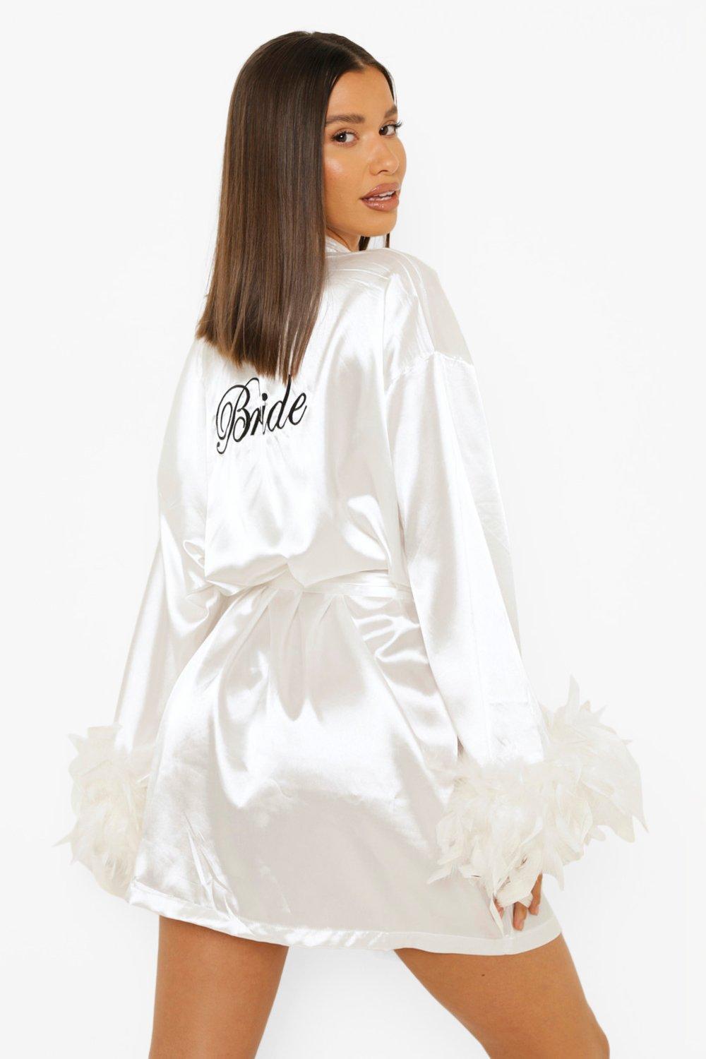 boohoo bride robe