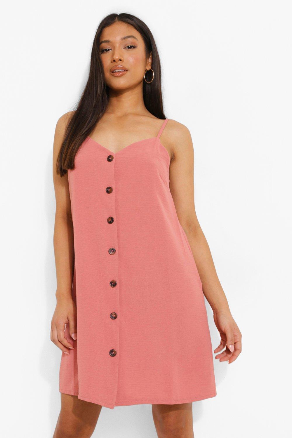 blush pink swing dress