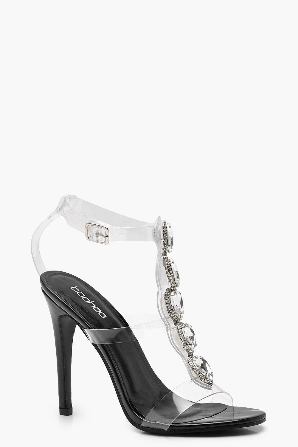 boohoo perspex heels