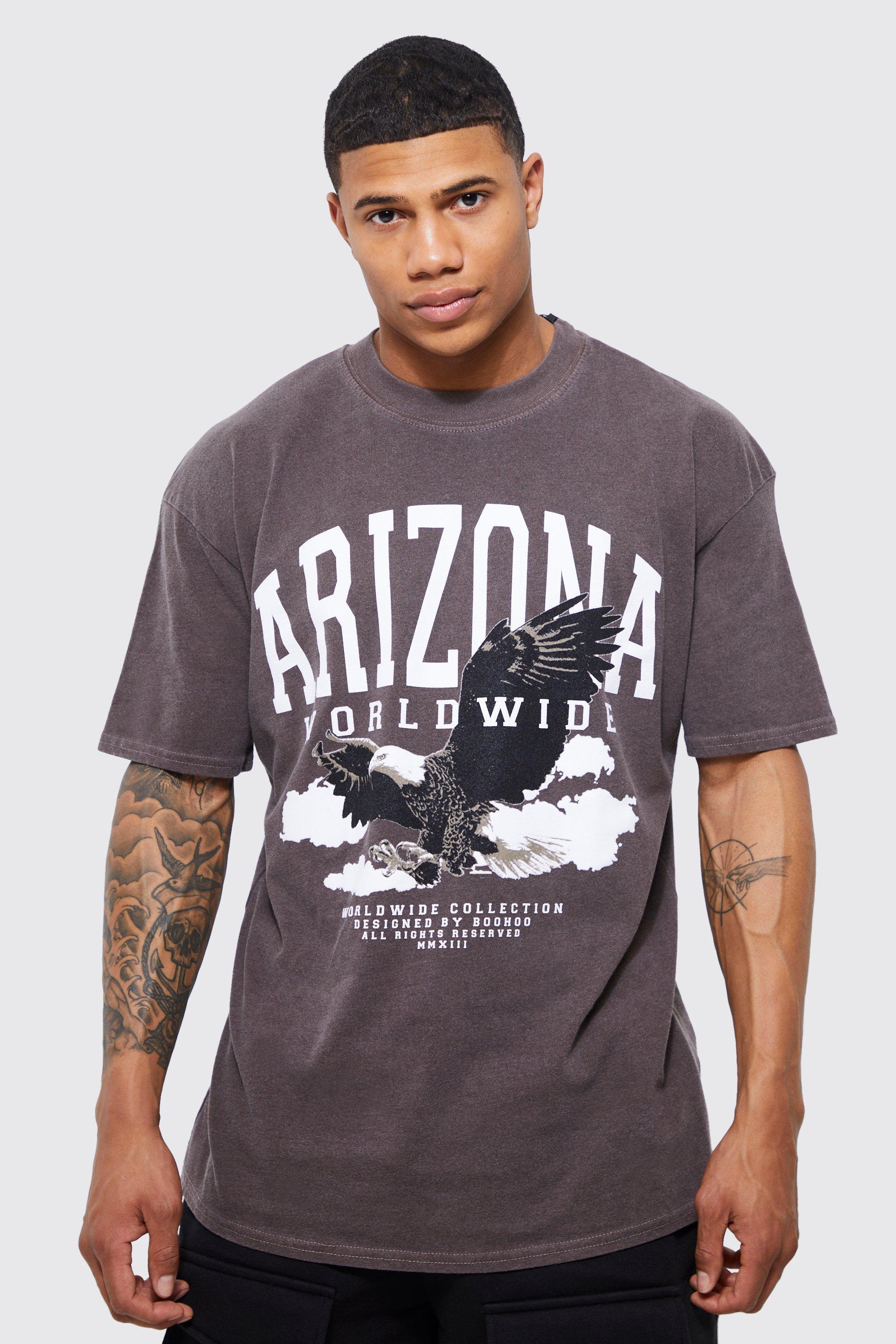 BoohooMAN Oversized Overdye Extended Neck Tshirt in Gray for Men Lyst