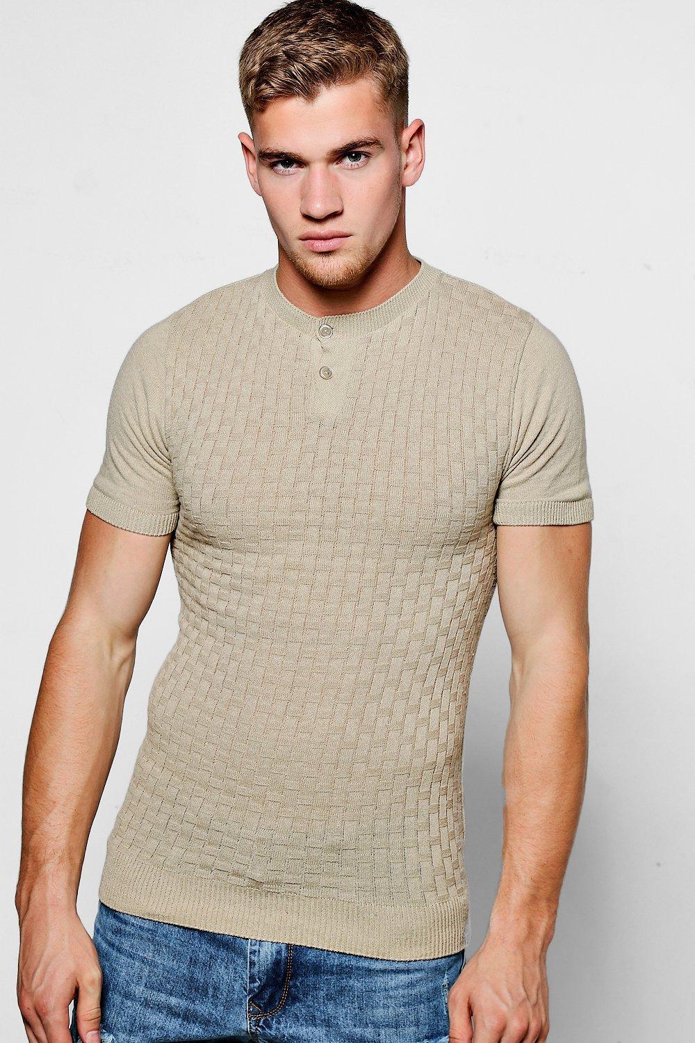 muscle fit grandad shirt