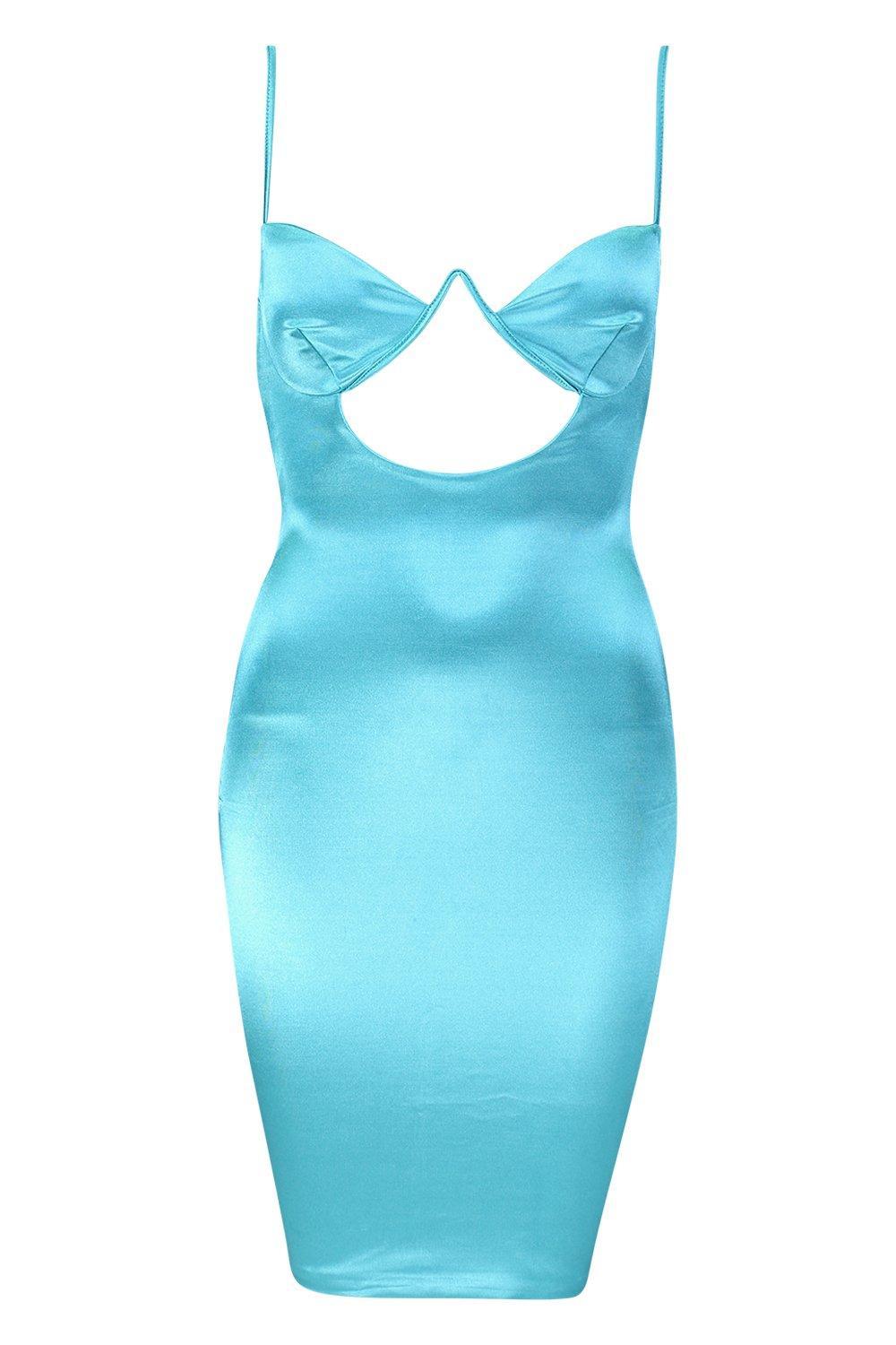 satin cut out detail cupped bodycon dress this dress is perfect casuals Aspeed Design S2123 - EU/UK Size:L