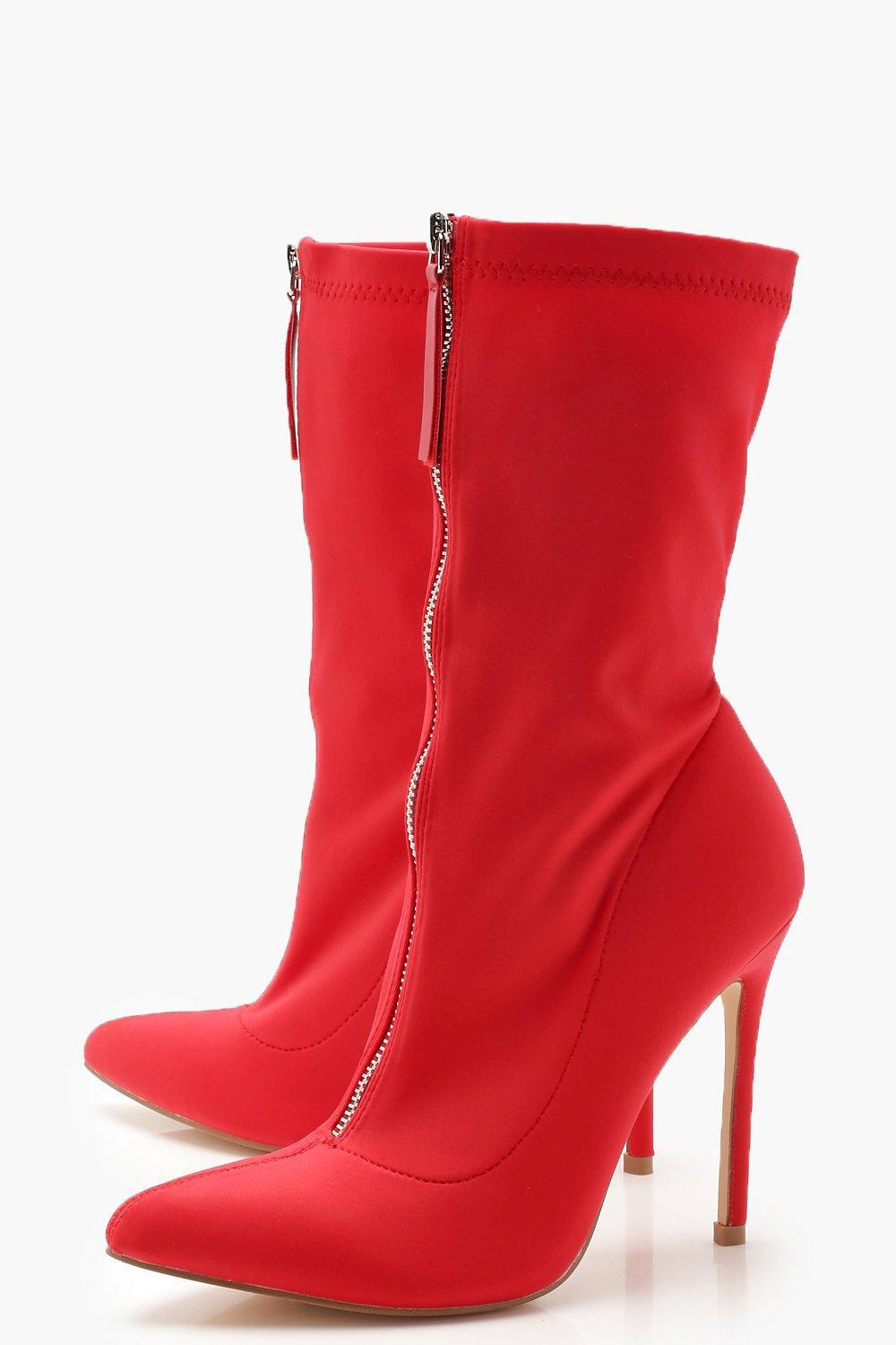 boohoo red boots