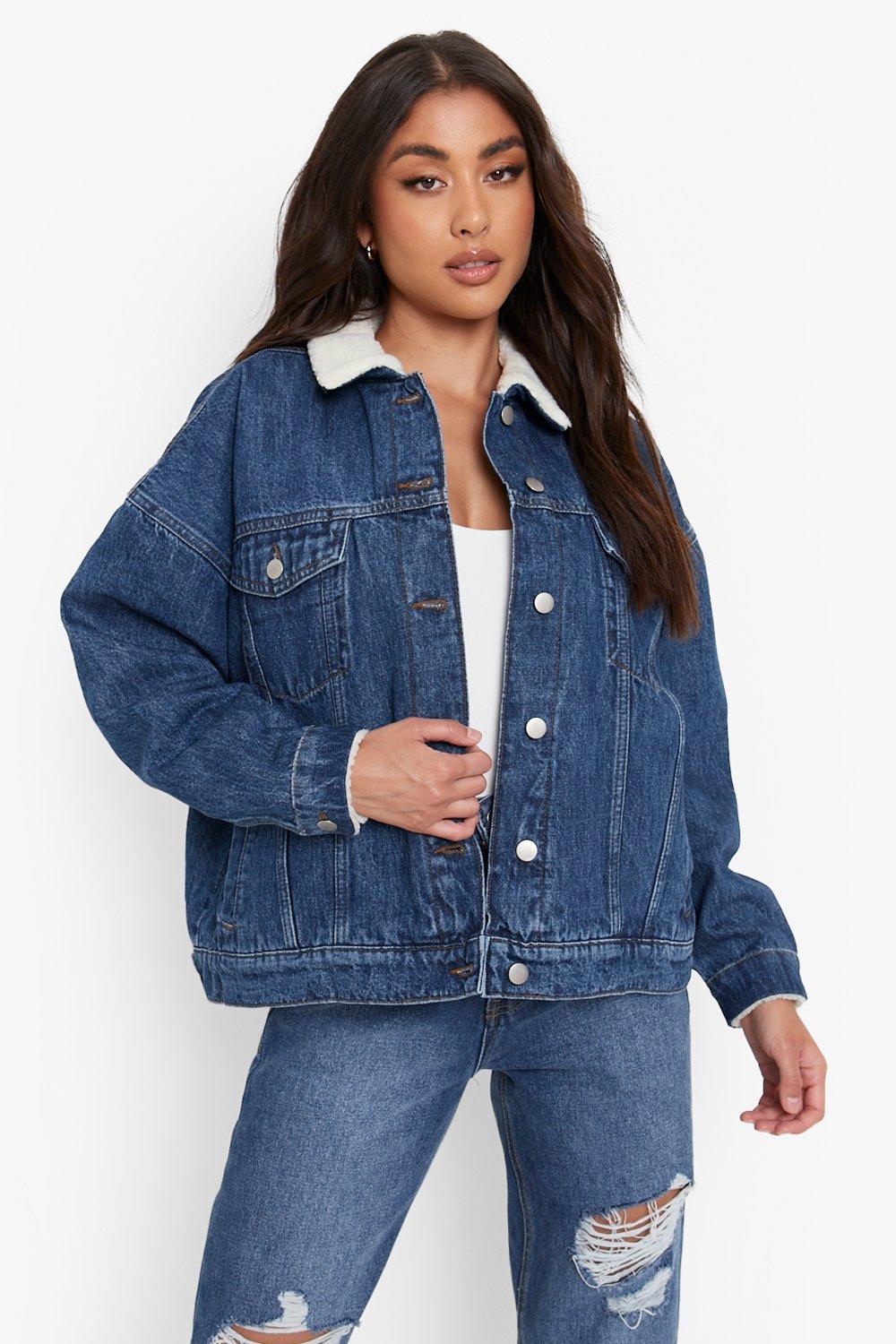 Boohoo Teddy Lined Oversized Jean 