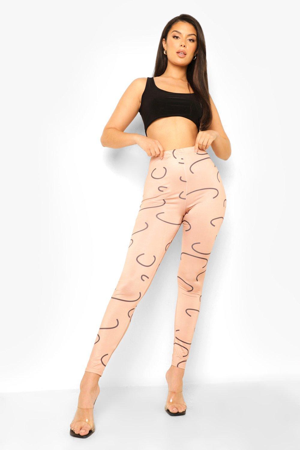 Print High Waisted Slinky Leggings 