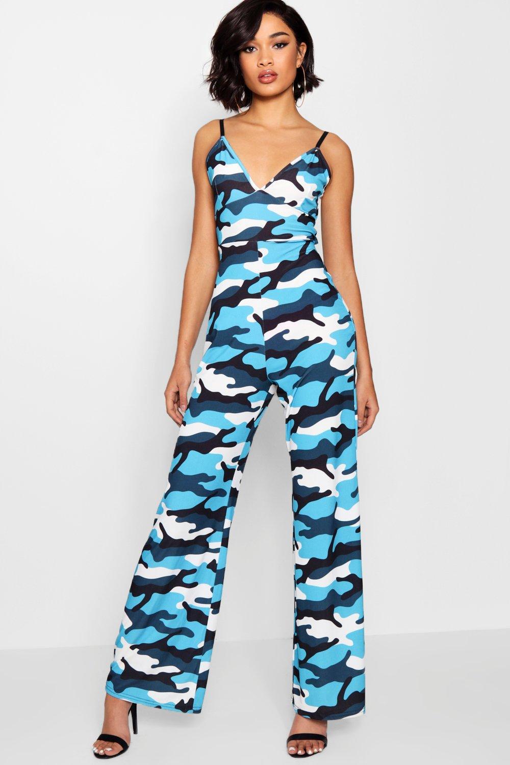 blue camo jumpsuit