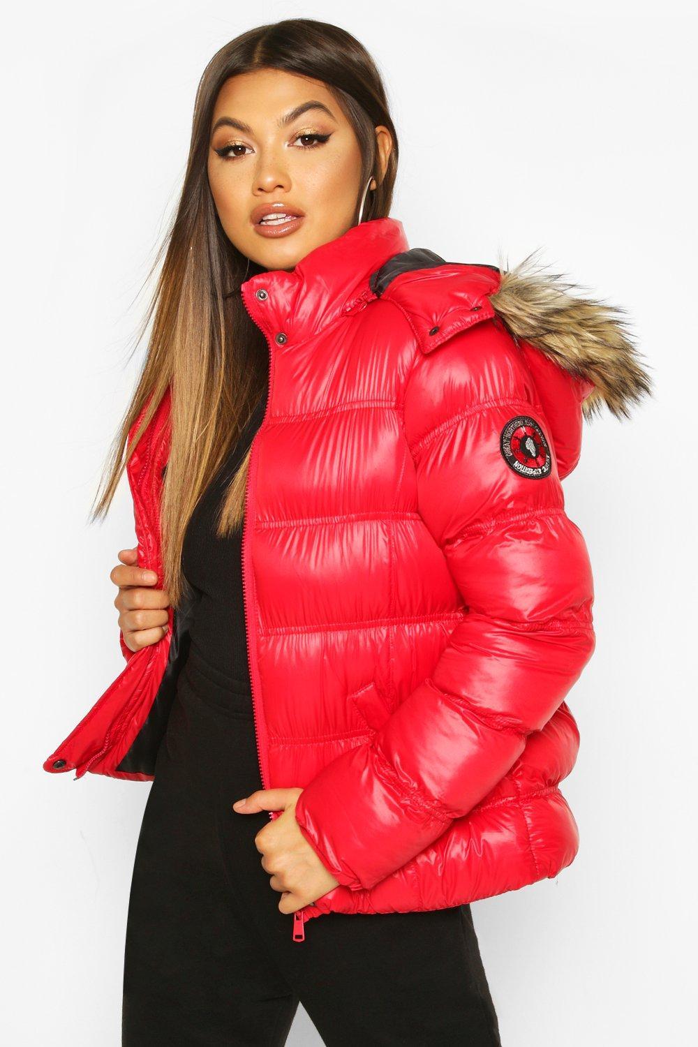 blanknyc hooded fur denim jacket