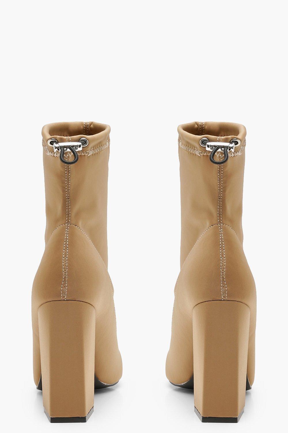 flared heel sock boots