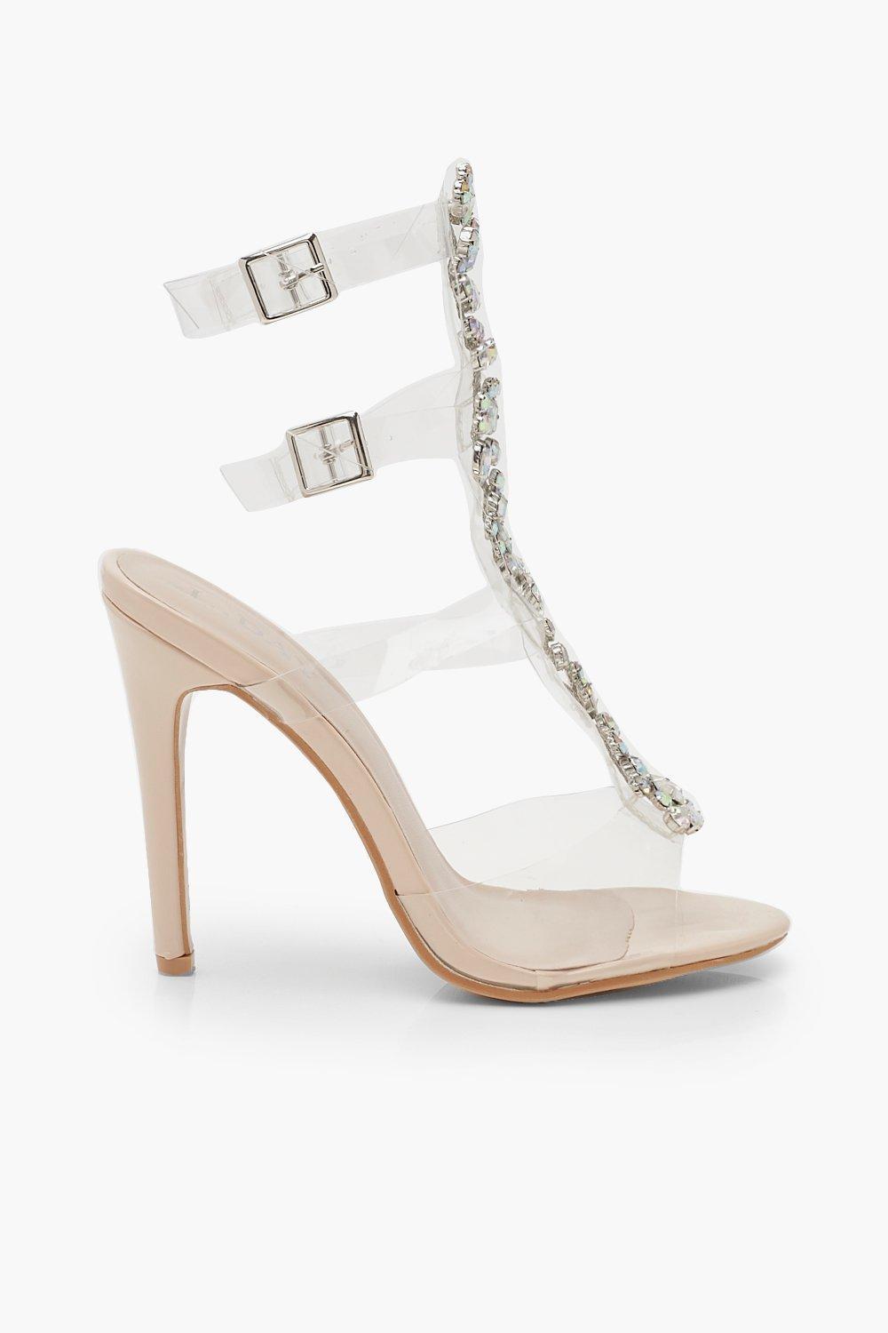 beige gladiator heels