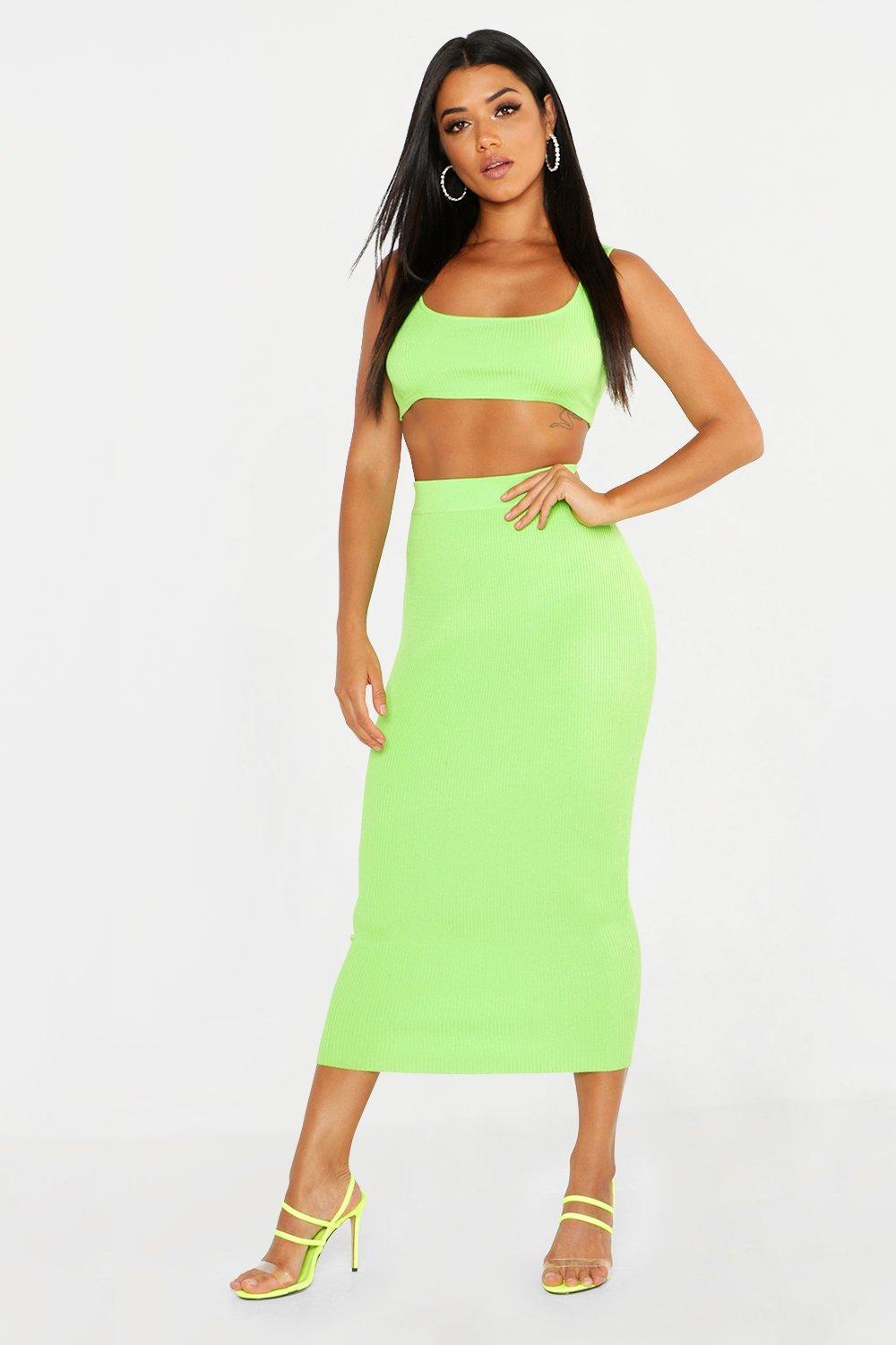 Lime green co ord set Clearance