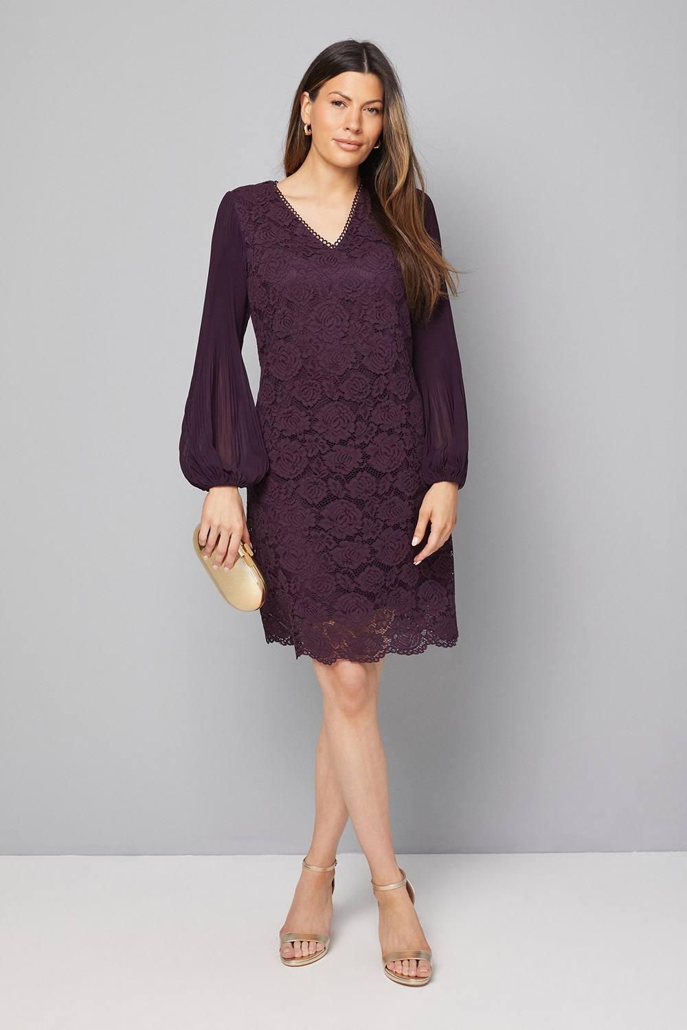 open lace back dress Elm Long Sleeve Printed Shift Dress – Erin Hielle main image 1