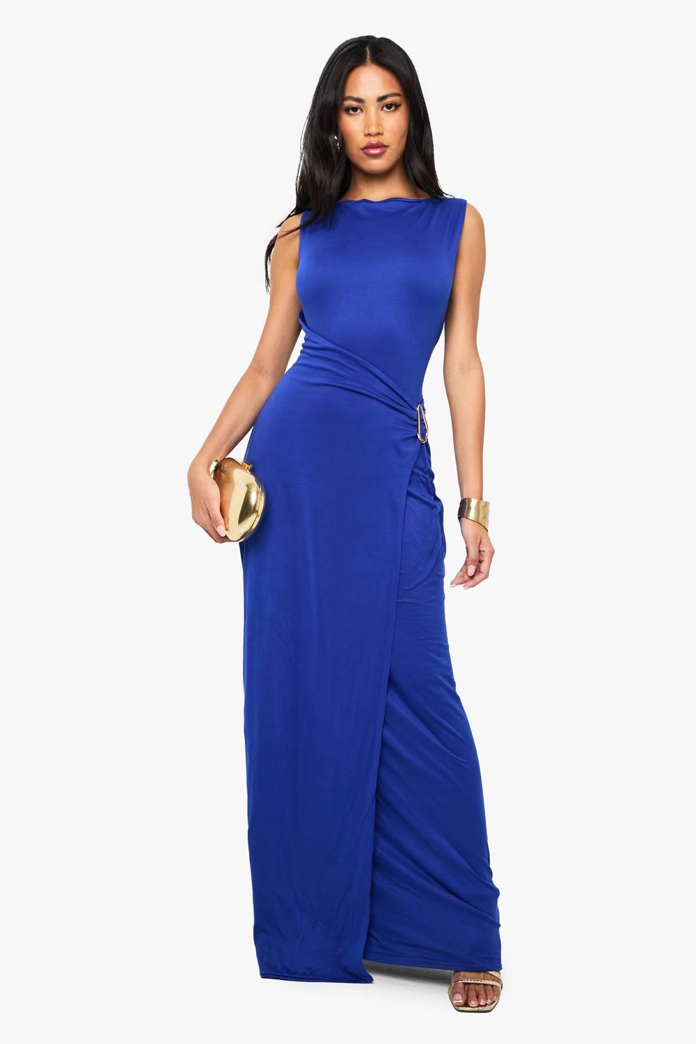 boohoo blue wrap dress Jake Midnight Blue Three-Piece Suit