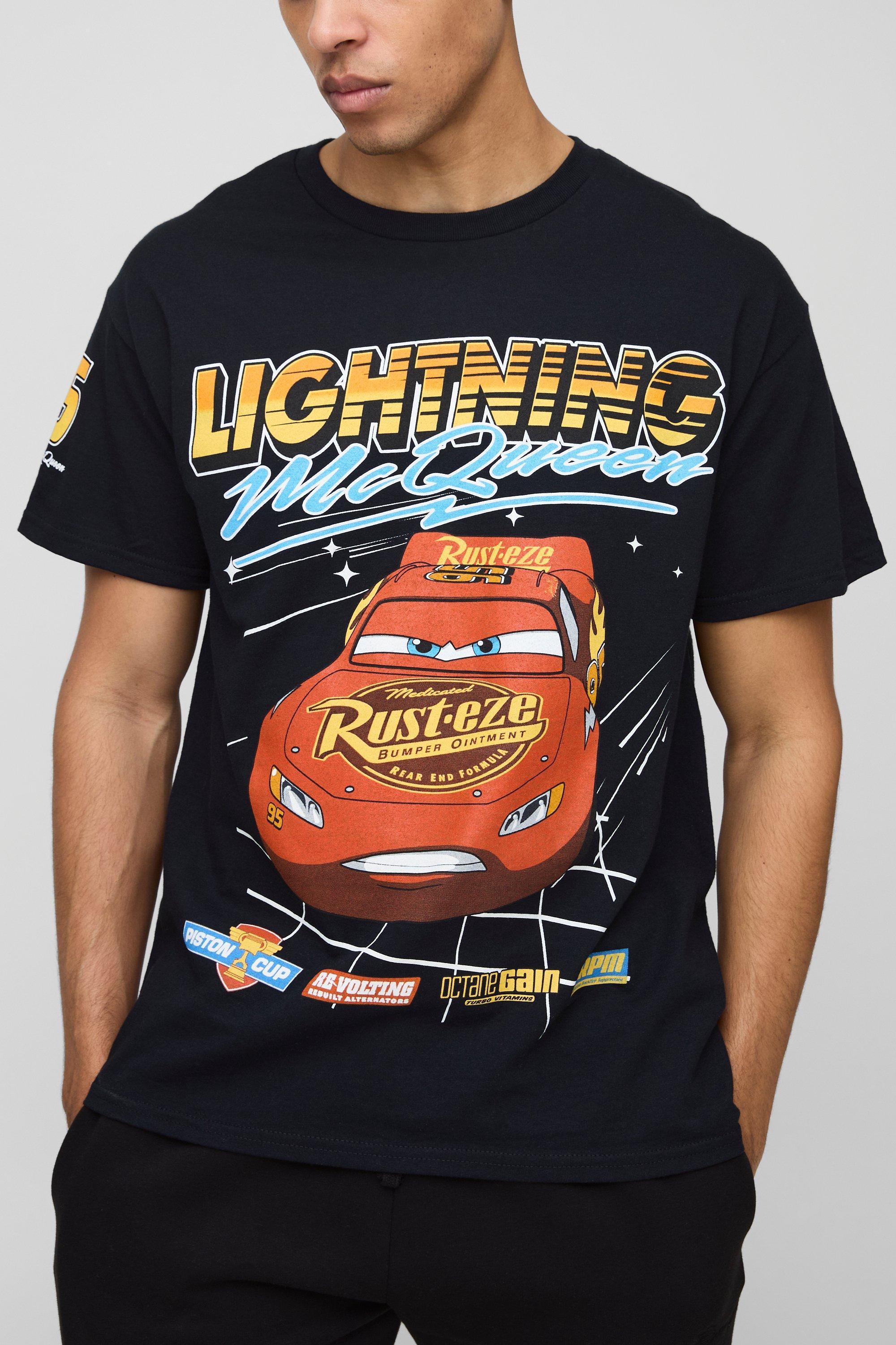 Boohoo Oversized Disney Cars Lightning Mcqueen License Printed T