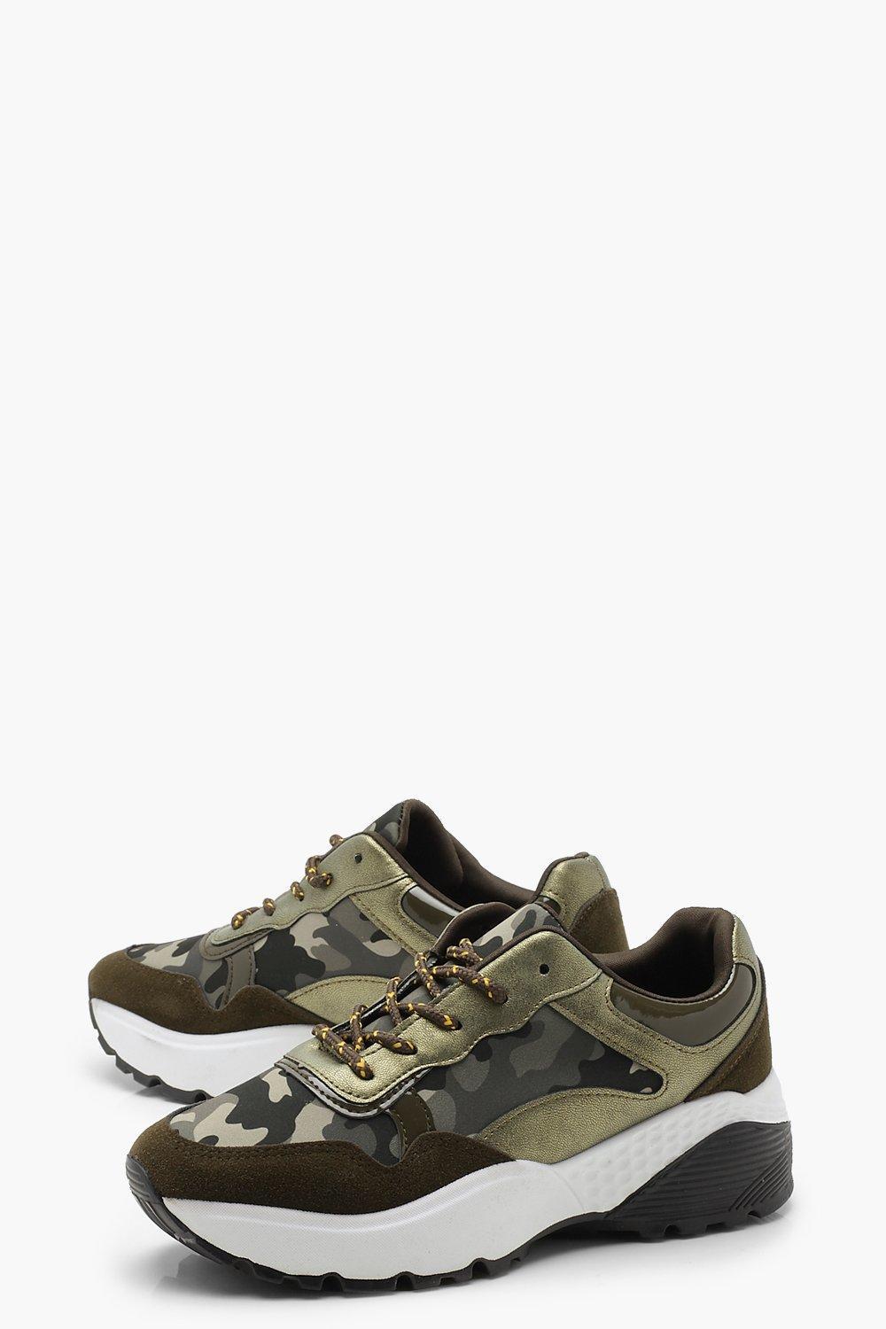 khaki chunky trainers