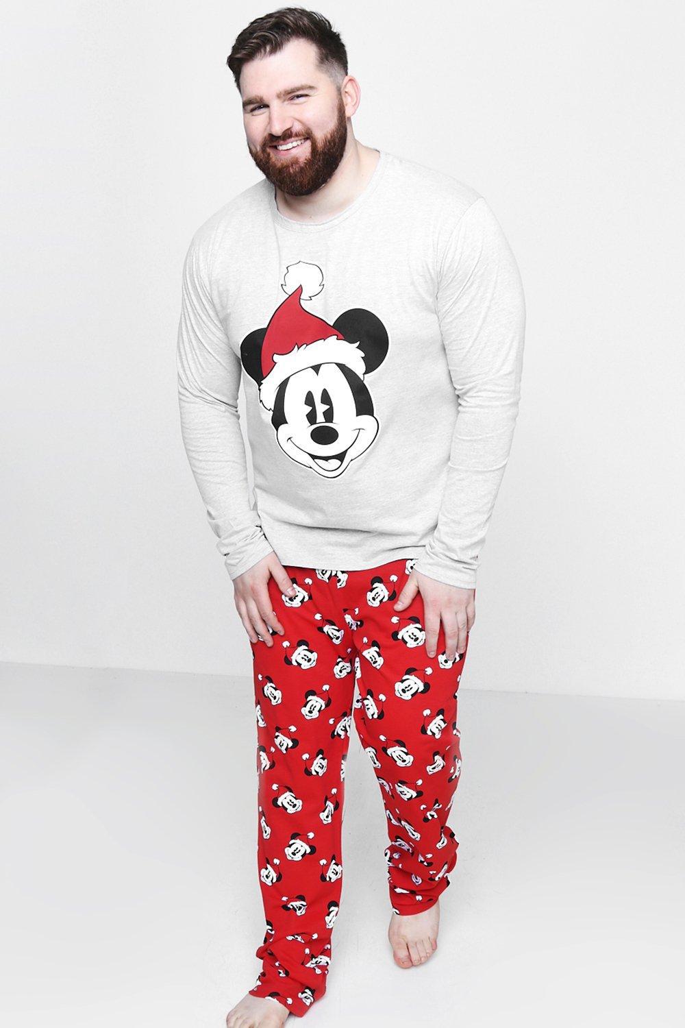 Boohoo Cotton Big And Tall Disney Mickey Christmas Pyjamas in Grey (Gray)  for Men - Lyst