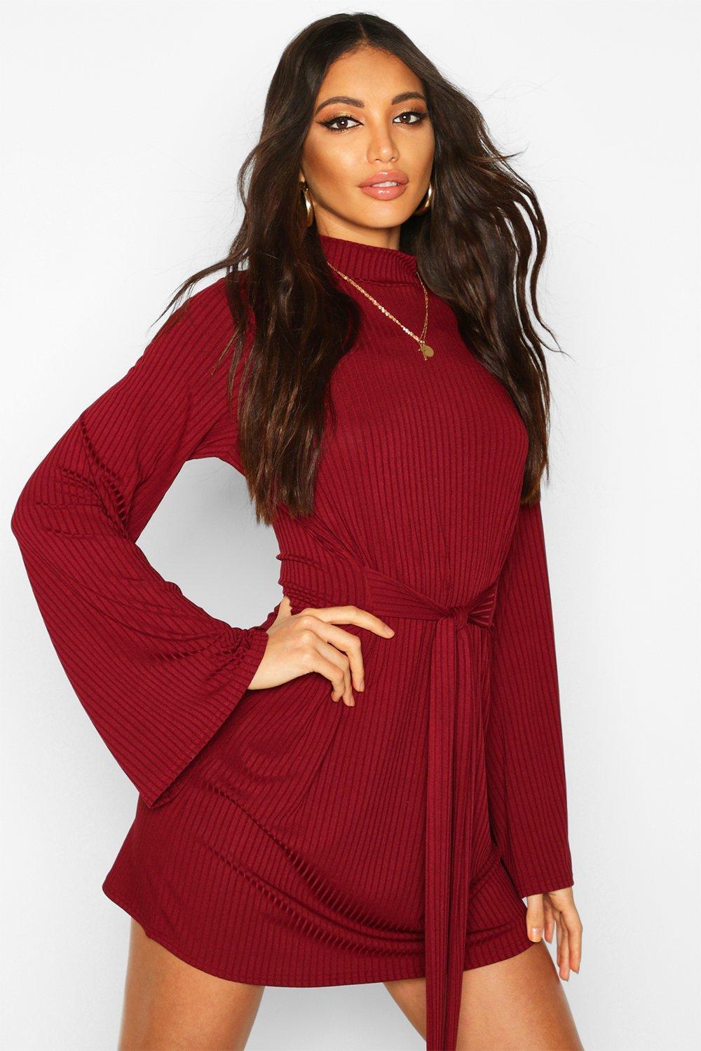 tie waist skater dress