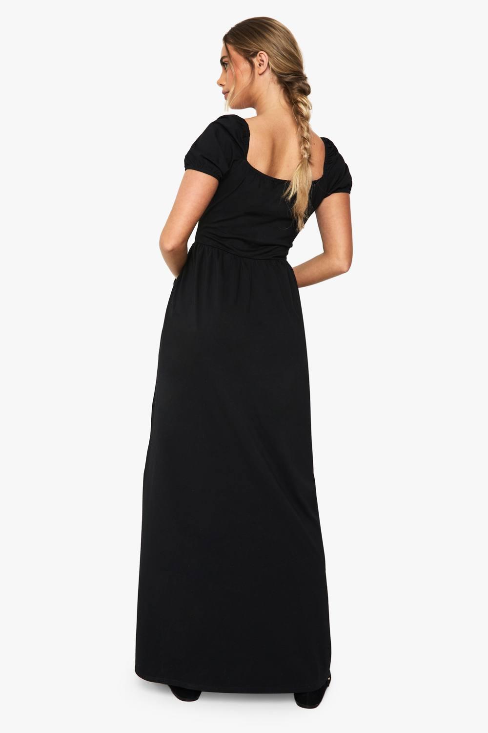 chinese dress ladies Black Tulle Dot Milkmaid Dress