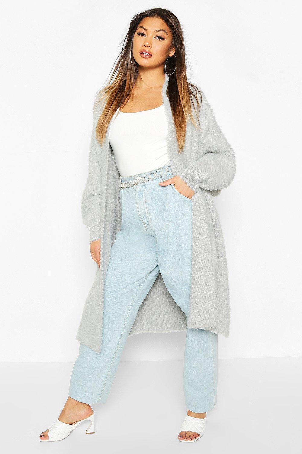 maxi fluffy cardigan