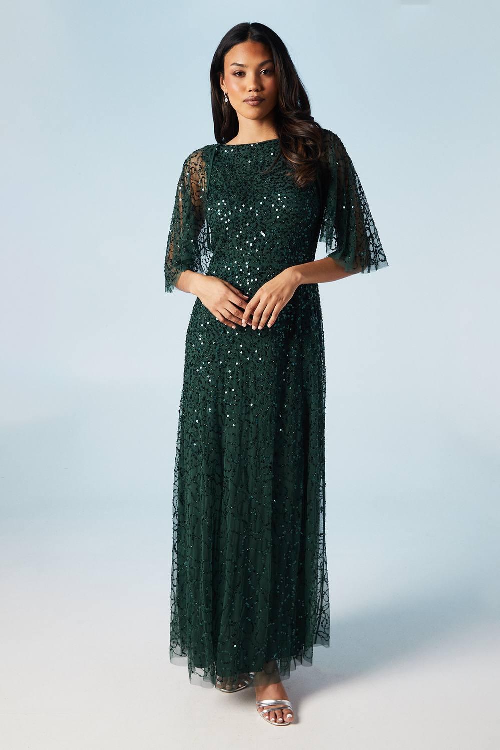 green sequin bridesmaid dress Glitter Sequin V-neck Off The Shoulder Satin Mermaid Bridesmaid Dresses