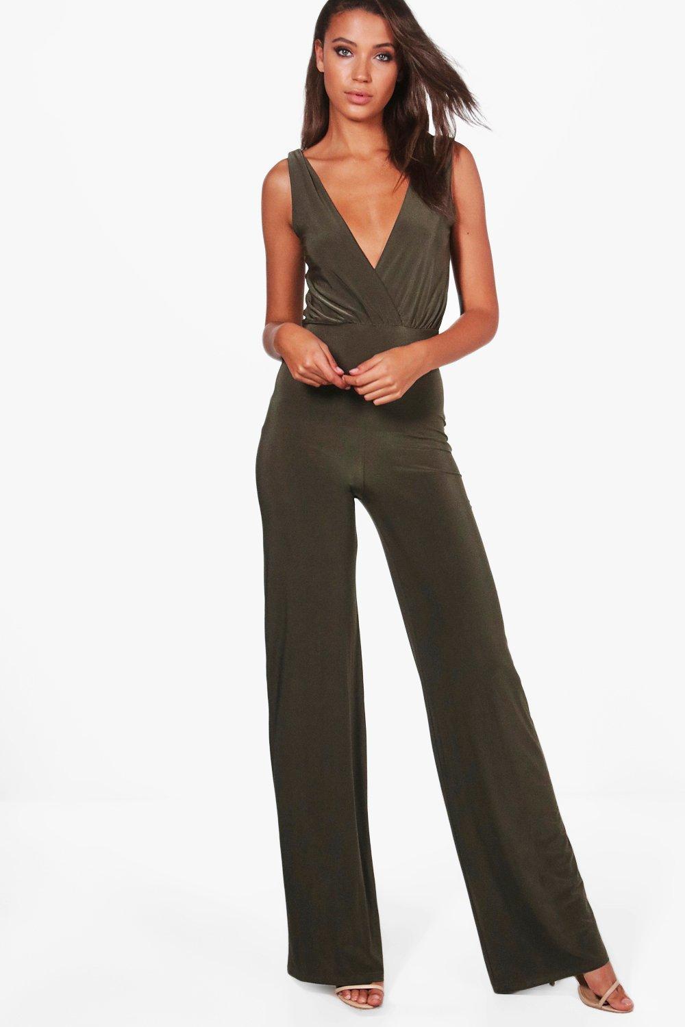 slinky jumpsuit wide leg