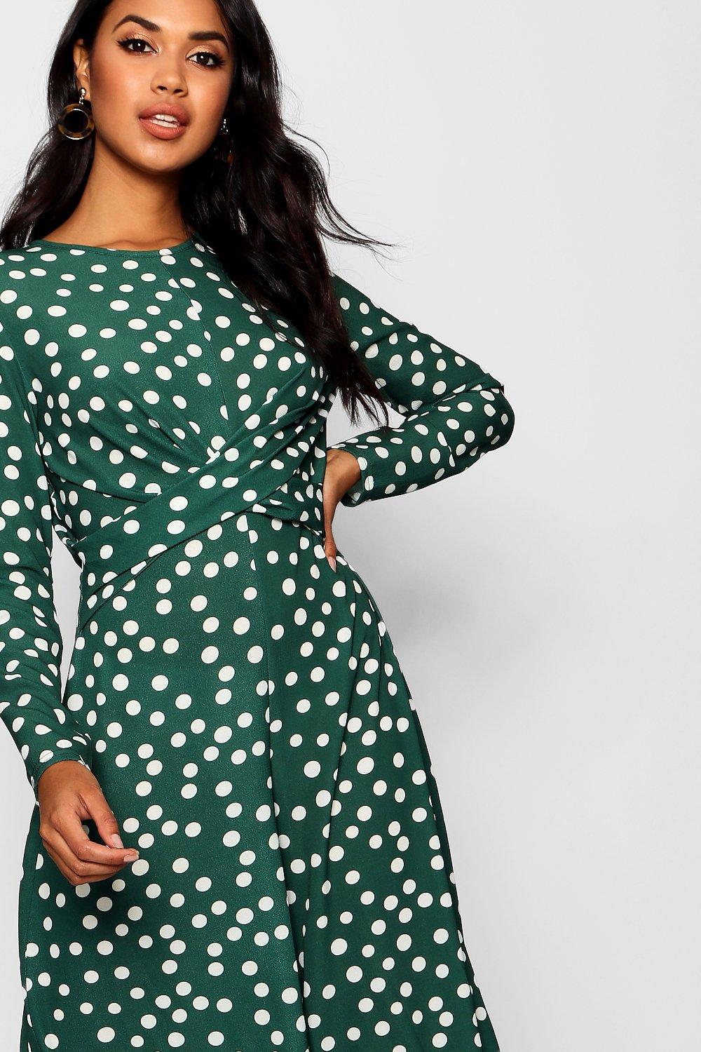 polka dot jumpsuit boohoo