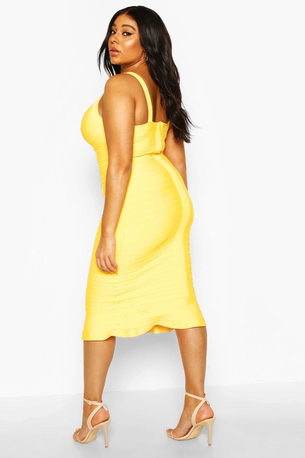 bandage fishtail midi dress