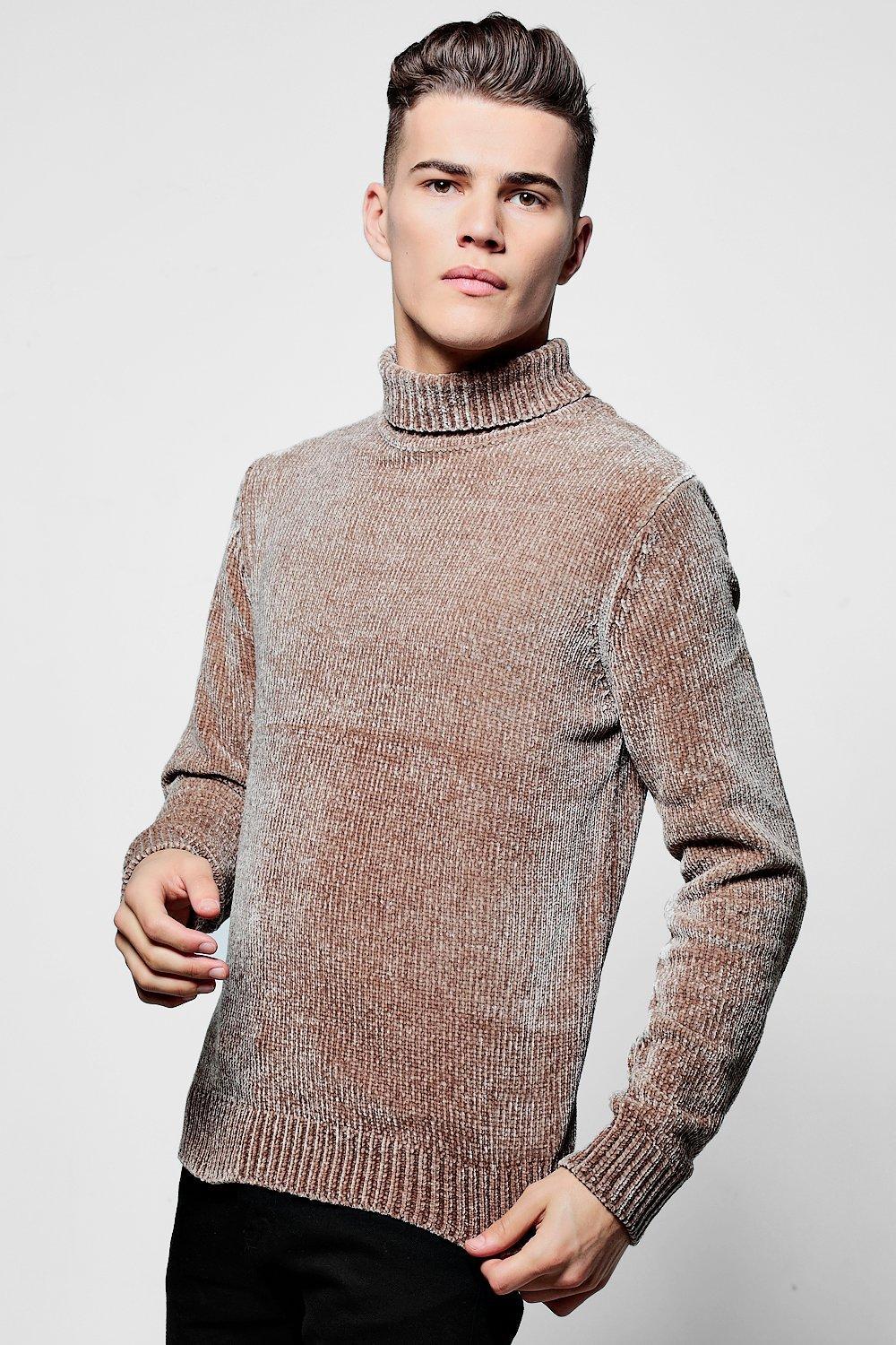 roll neck chenille jumper