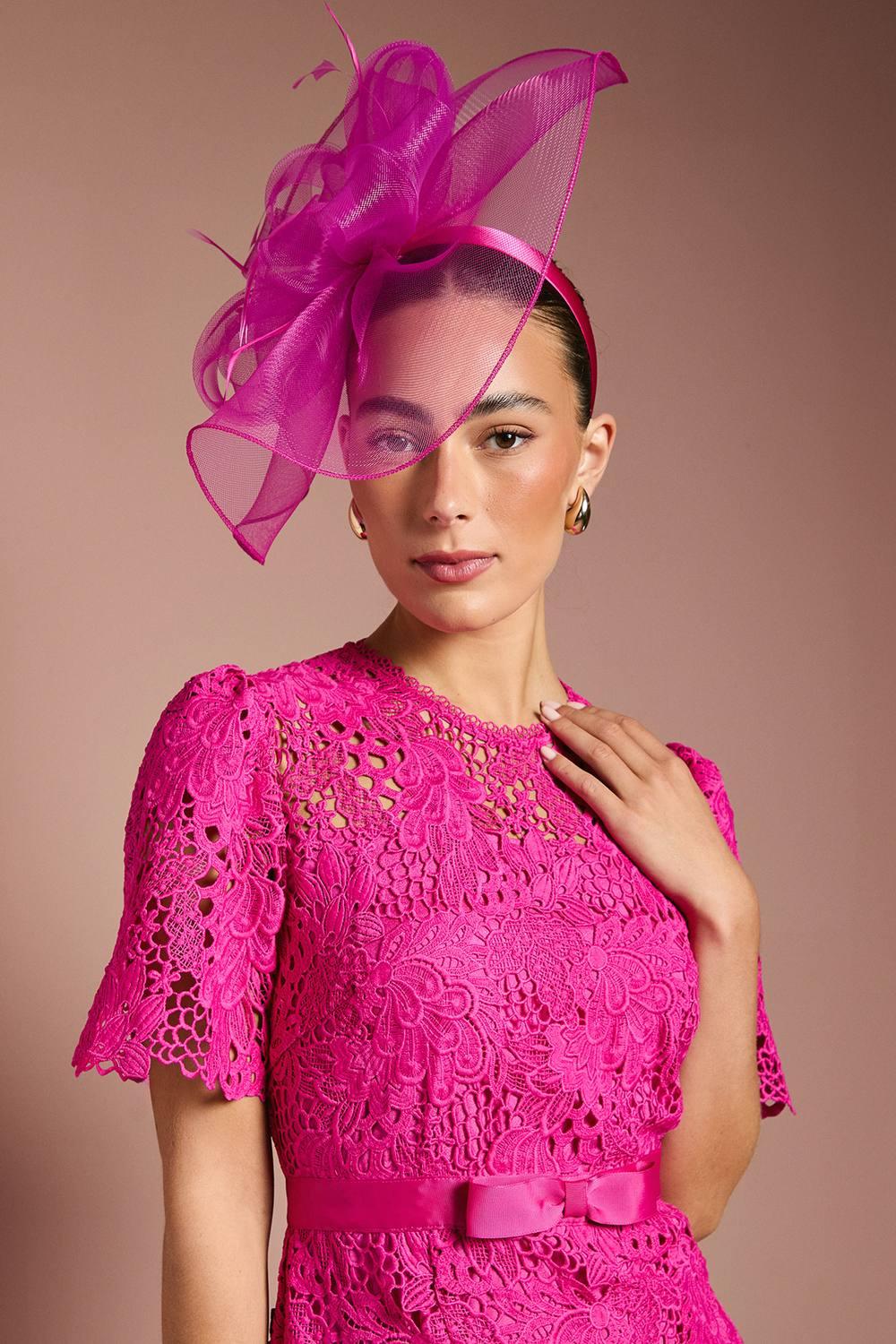 coast pink lace dress Coast Petite Printed Lace Midi Pencil Dress