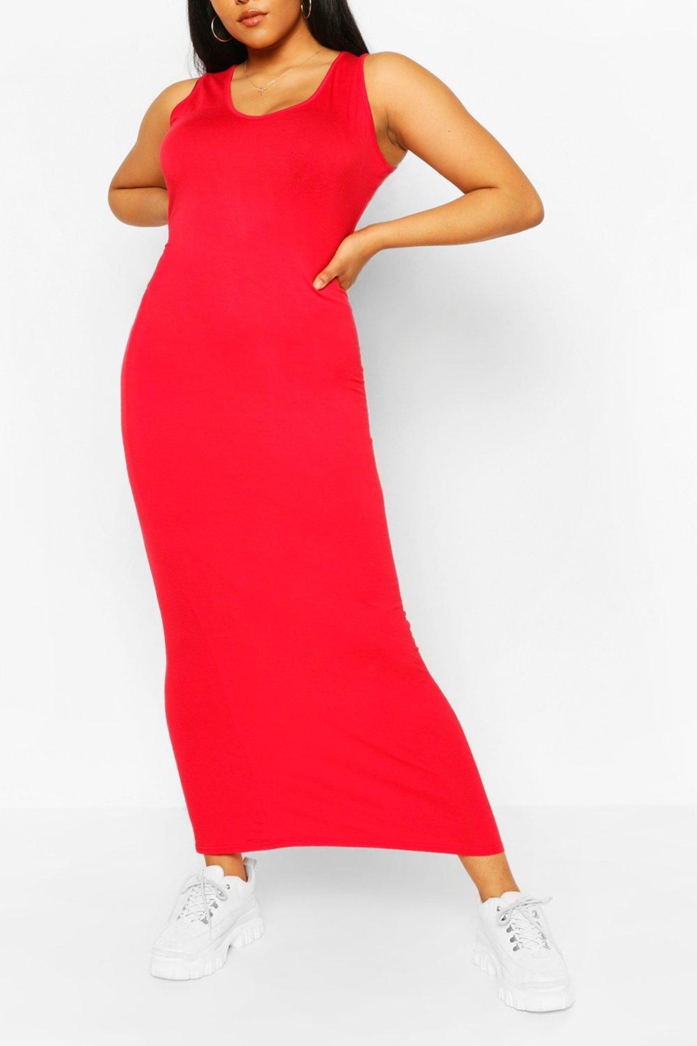 Scoop neck jersey maxi dress Clearance