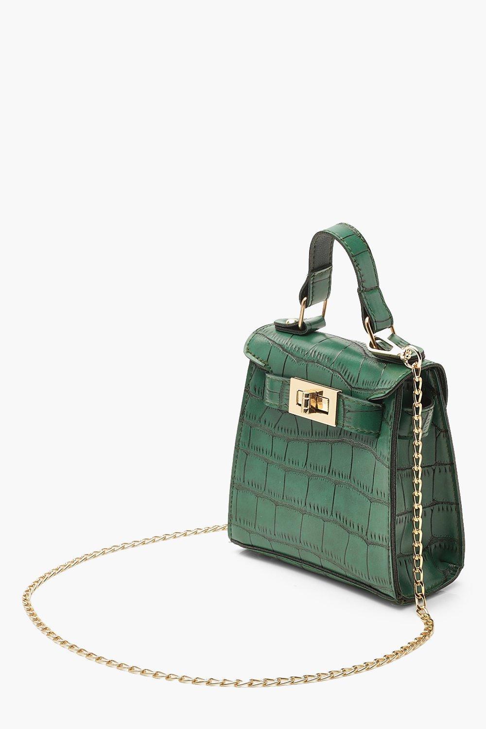 faux croc mini bag