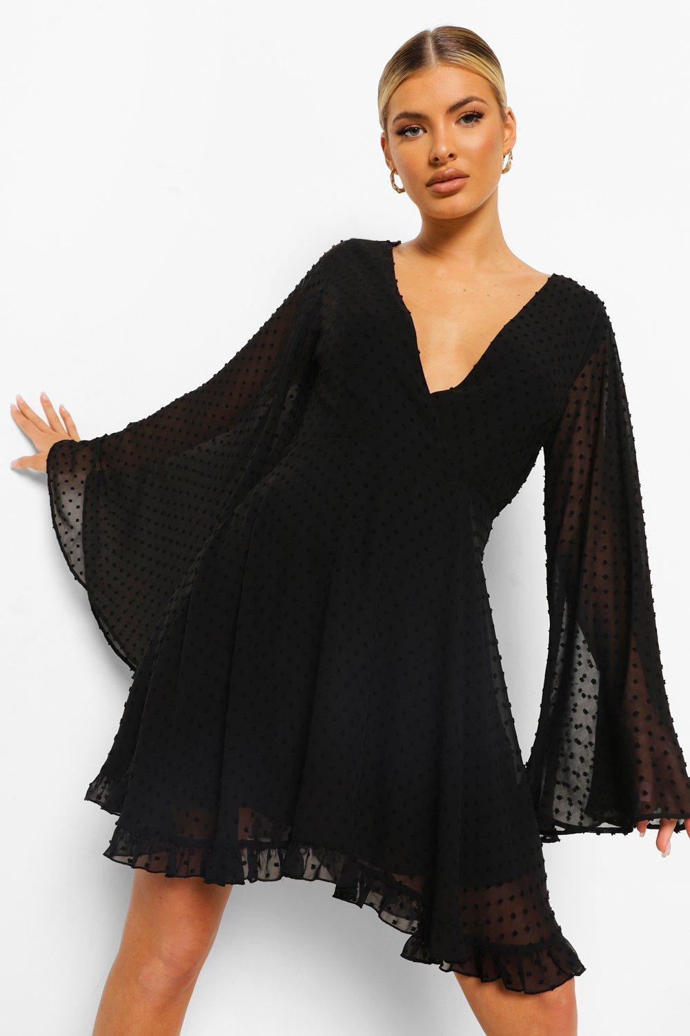 Flare sleeve skater dress hotsell