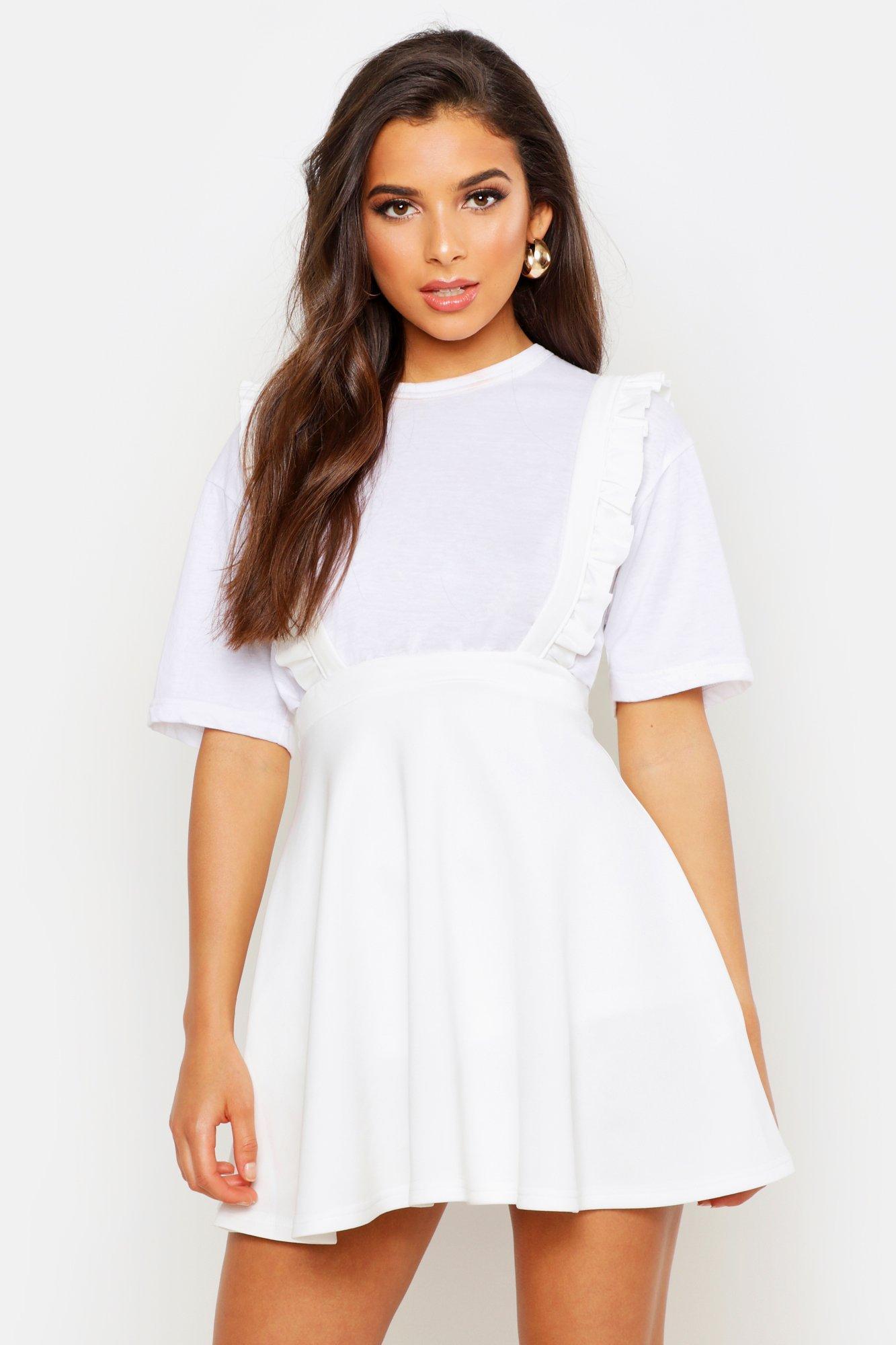 ruffle strap pinafore