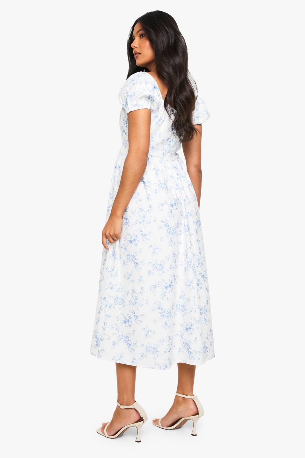 boohoo blue maternity dress Royal Renaissance Figure Skate Dress - AA014 main image 0