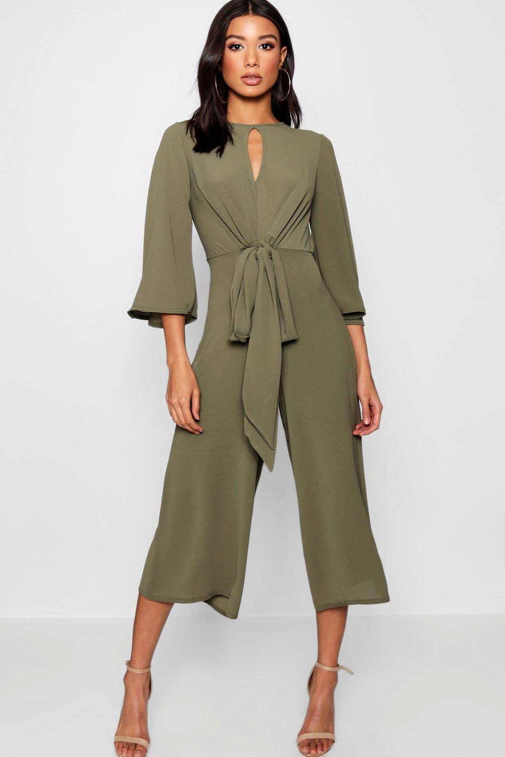 green jumpsuit boohoo