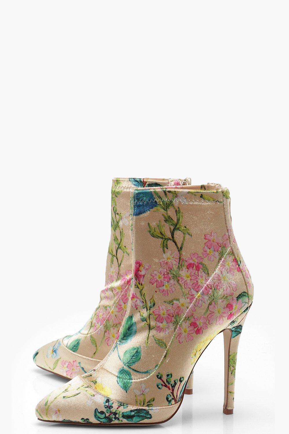 floral sock booties