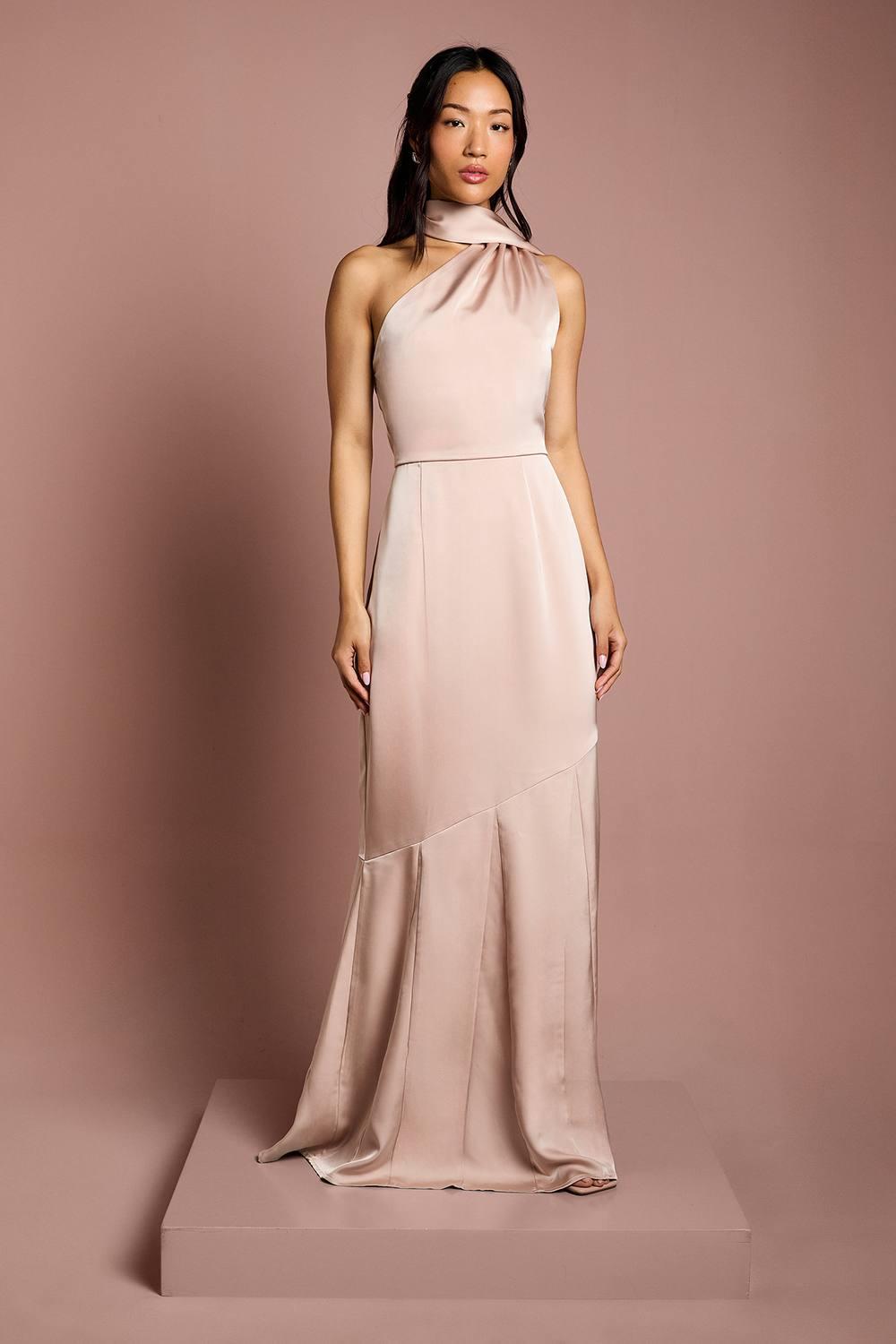 strapless open back dress Low Back Midi Fishtail Dress main image 1