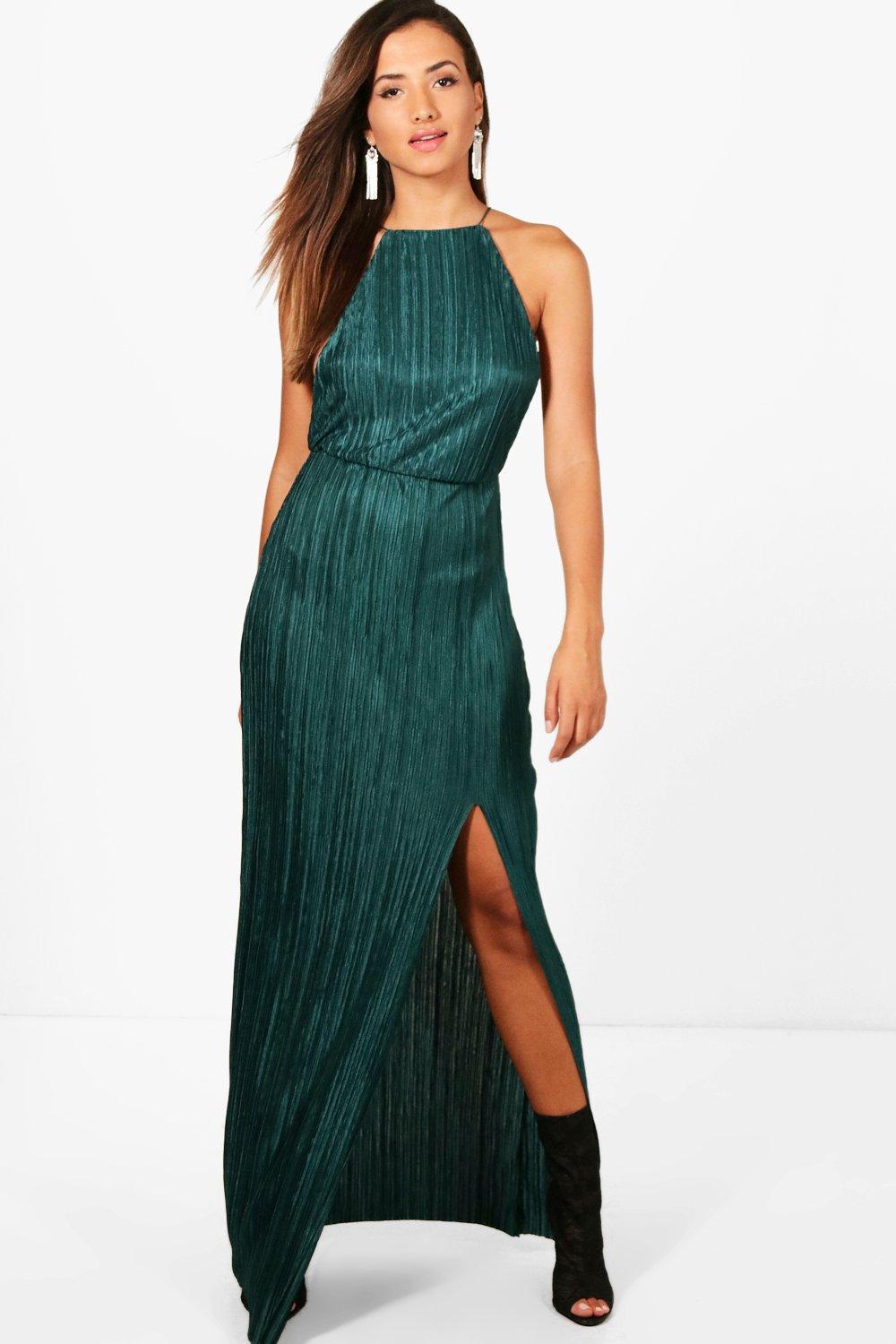 thigh split maxi dress