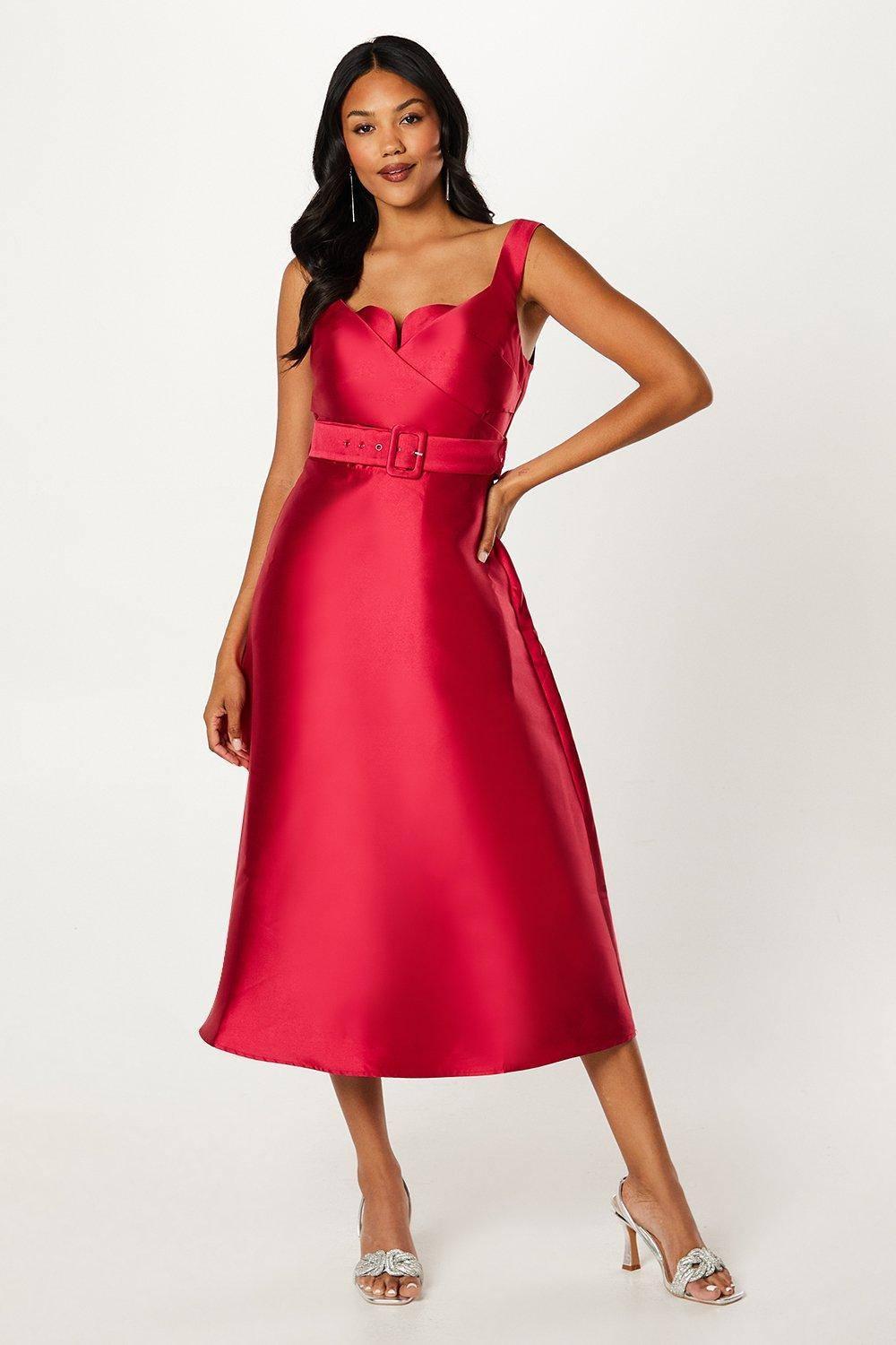 coast red satin dress Slip sweeping length for a truly glamorous look Make a lasting impression at your next formal event with this stunning satin maxi dress from Coast coast red satin dress Women's