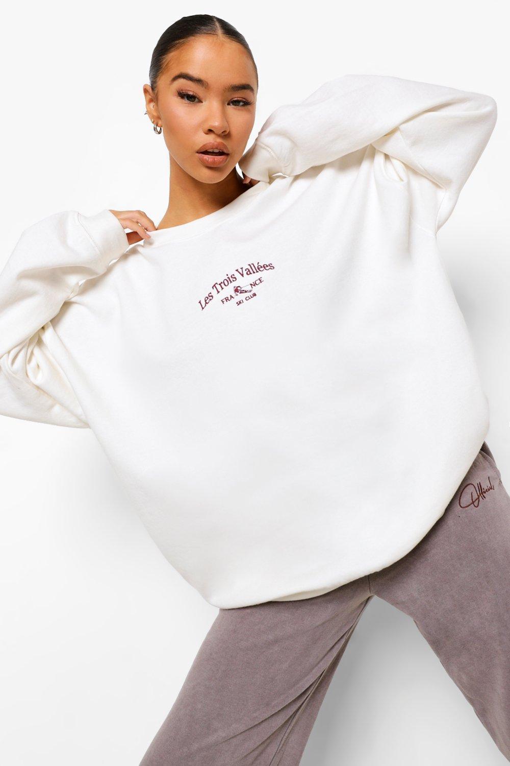 Boohoo Embroidered Ski Sweatshirt in 