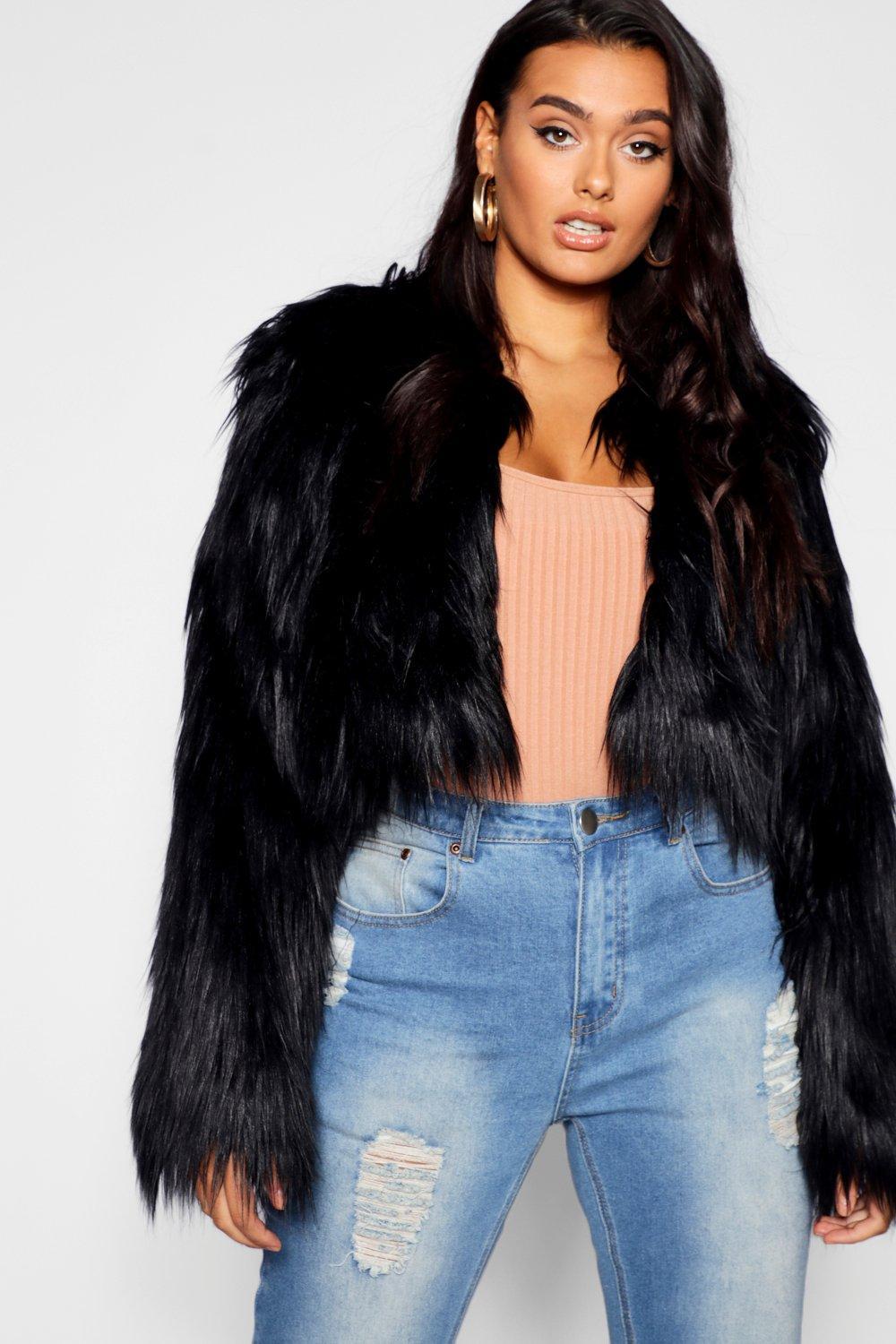 shaggy crop jacket