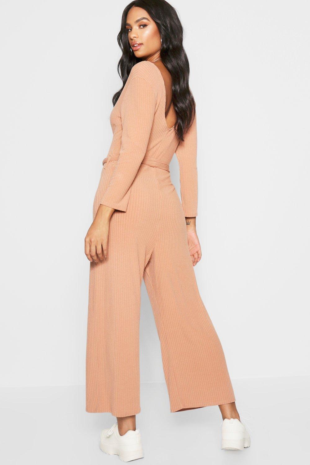 ribbed culotte jumpsuit