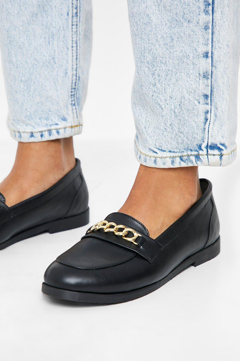 Ydmyg Mantle Mål Boohoo Chain Trim Loafers in Blue | Lyst
