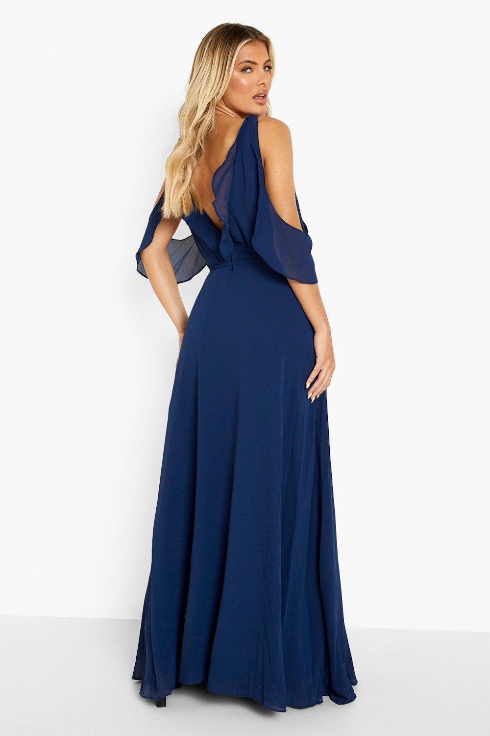 nova frill wrap maxi dress