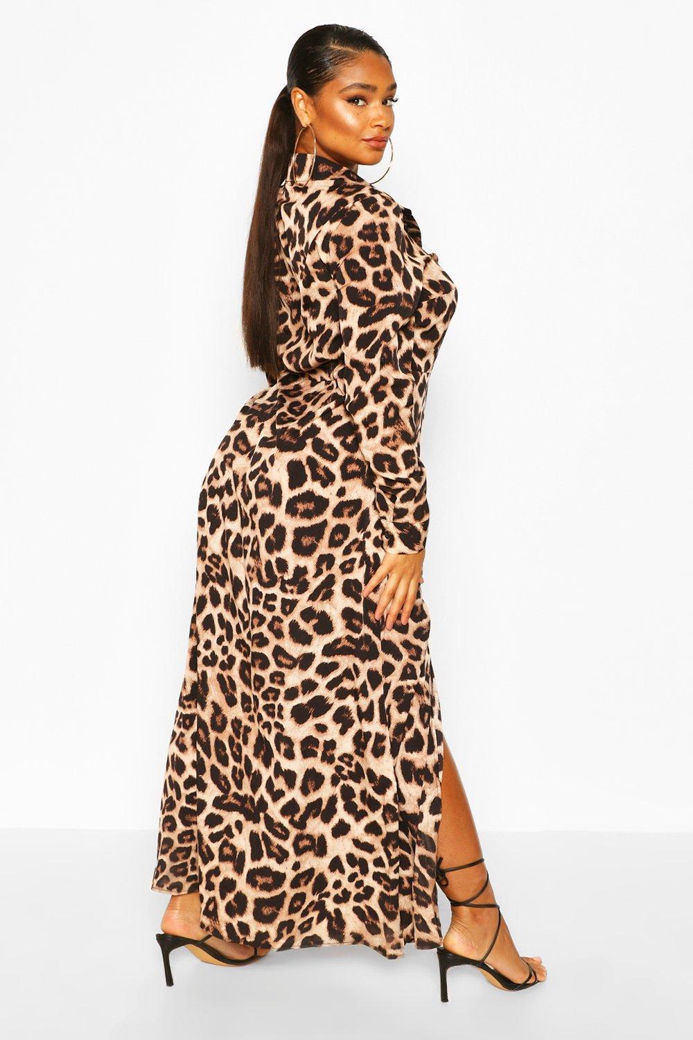 plus leopard midi dress